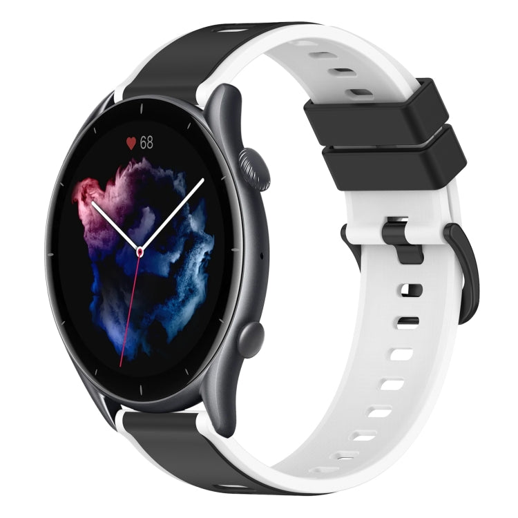 For Amazfit GTR 3 22mm Two-Color Silicone Watch Band