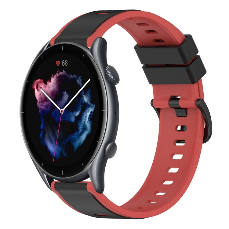 For Amazfit GTR 3 22mm Two-Color Silicone Watch Band