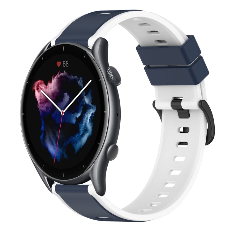 For Amazfit GTR 3 22mm Two-Color Silicone Watch Band