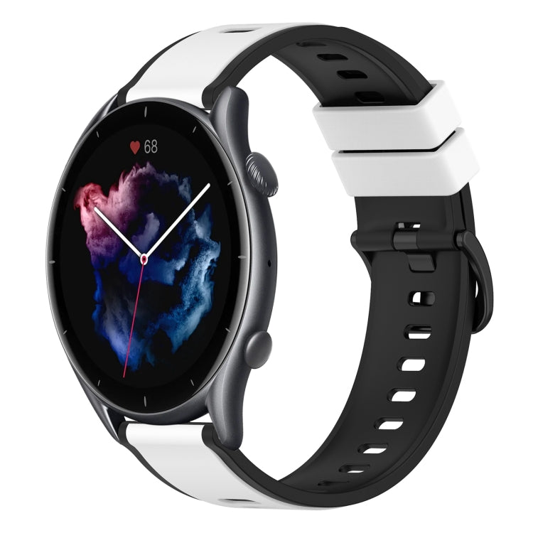 For Amazfit GTR 3 Pro 22mm Two-Color Silicone Watch Band