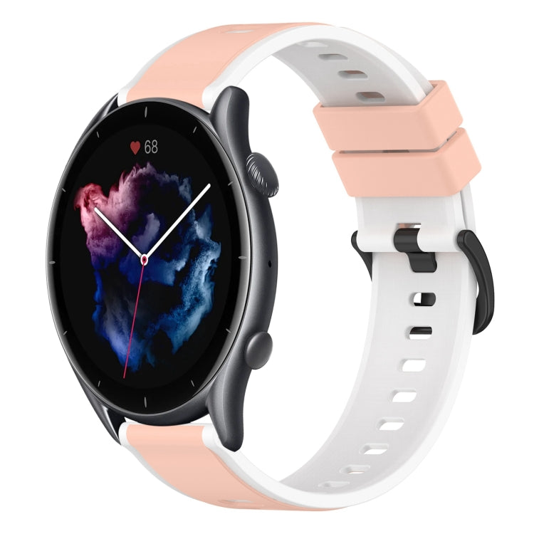 For Amazfit GTR 3 Pro 22mm Two-Color Silicone Watch Band