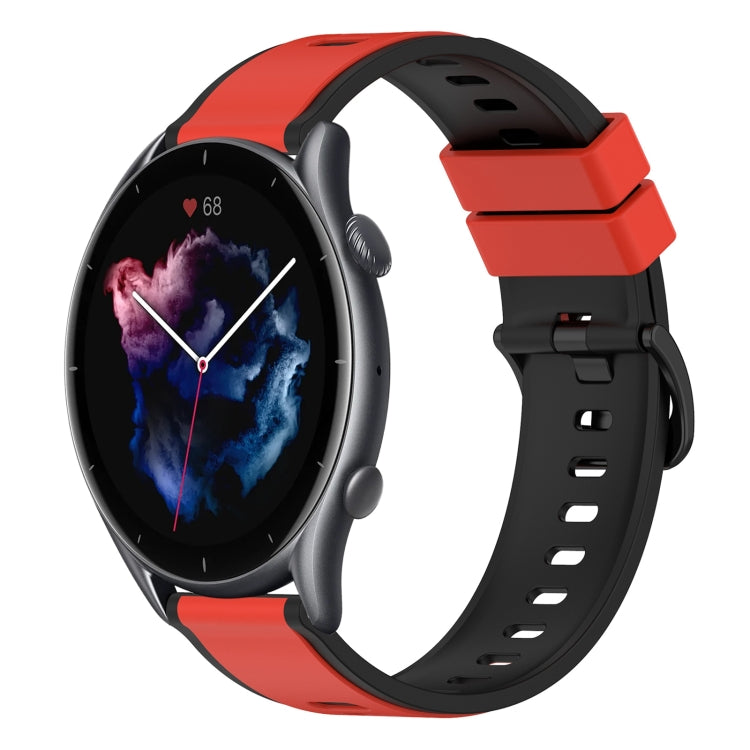 For Amazfit GTR 3 Pro 22mm Two-Color Silicone Watch Band