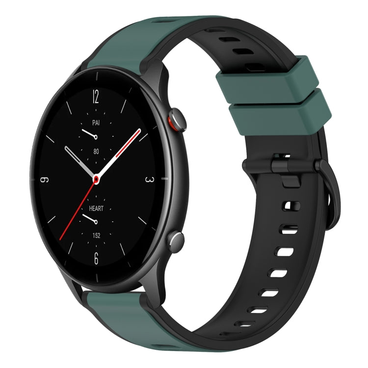 For Amazfit GTR 2e 22mm Two-Color Silicone Watch Band