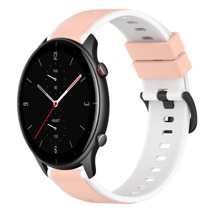 For Amazfit GTR 2e 22mm Two-Color Silicone Watch Band