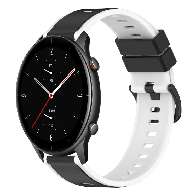 For Amazfit GTR 2e 22mm Two-Color Silicone Watch Band