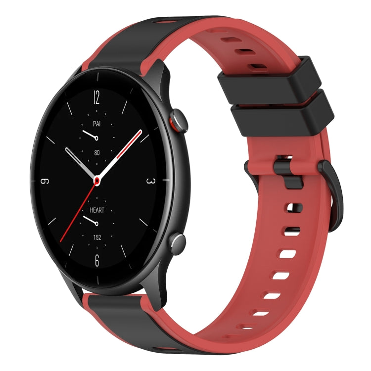 For Amazfit GTR 2e 22mm Two-Color Silicone Watch Band