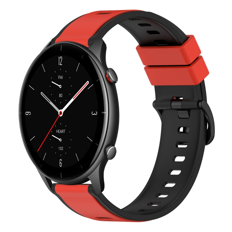 For Amazfit GTR 2e 22mm Two-Color Silicone Watch Band