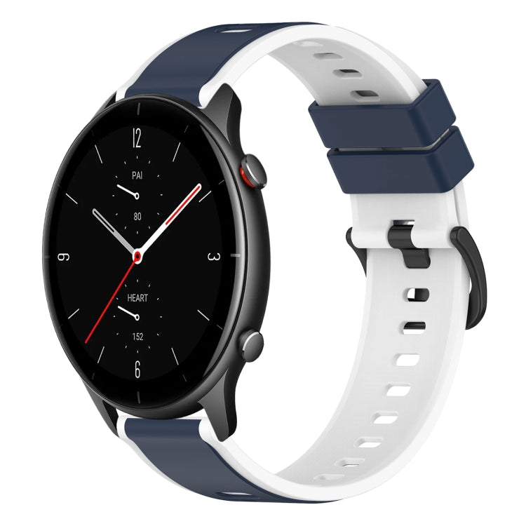 For Amazfit GTR 2e 22mm Two-Color Silicone Watch Band