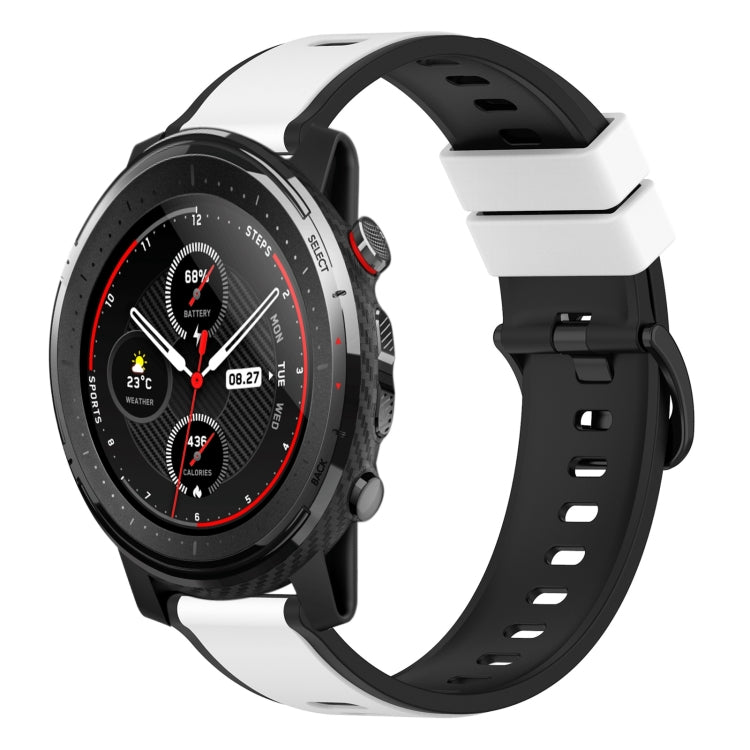 For Amazfit 3 22mm Two-Color Silicone Watch Band