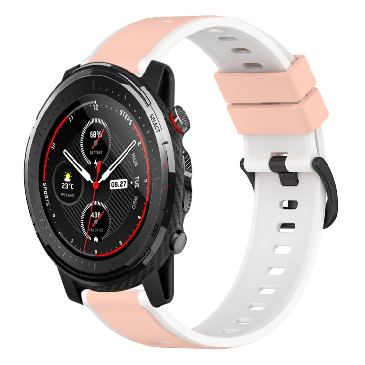 For Amazfit 3 22mm Two-Color Silicone Watch Band