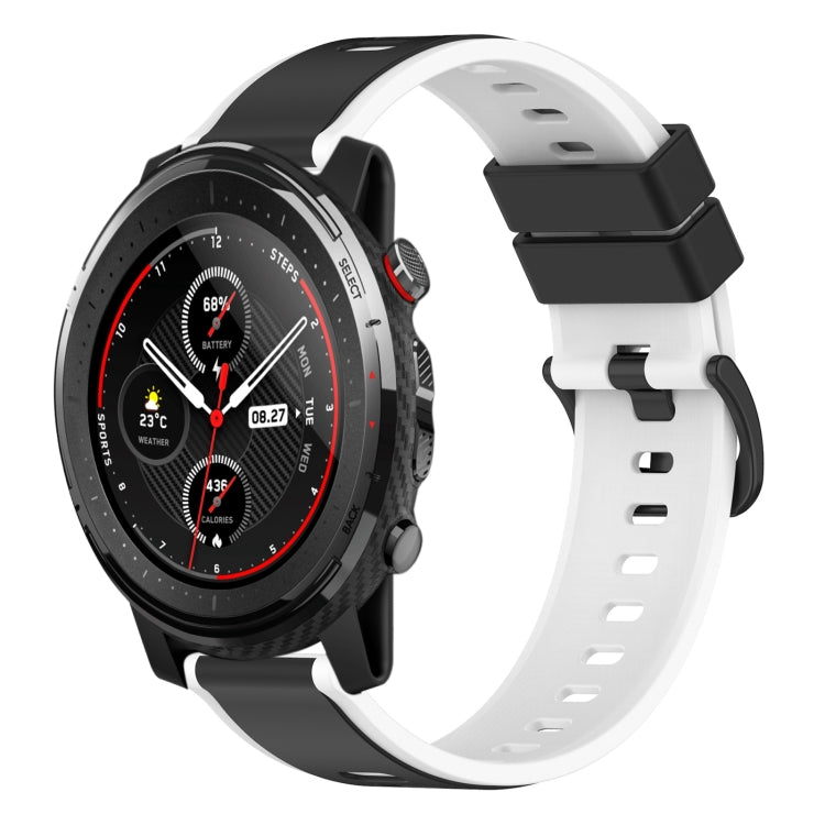 For Amazfit 3 22mm Two-Color Silicone Watch Band