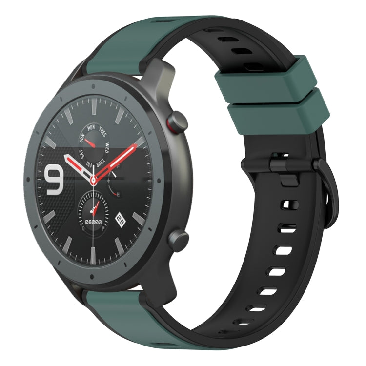 For Amazfit GTR 47mm 22mm Two-Color Silicone Watch Band