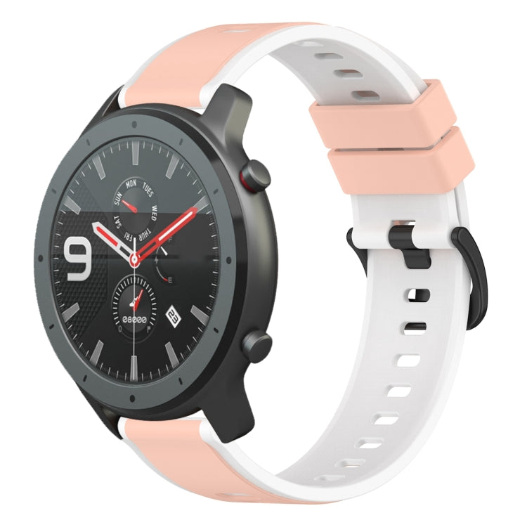 For Amazfit GTR 47mm 22mm Two-Color Silicone Watch Band