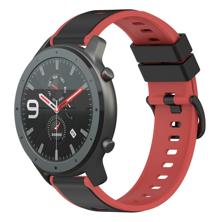 For Amazfit GTR 47mm 22mm Two-Color Silicone Watch Band