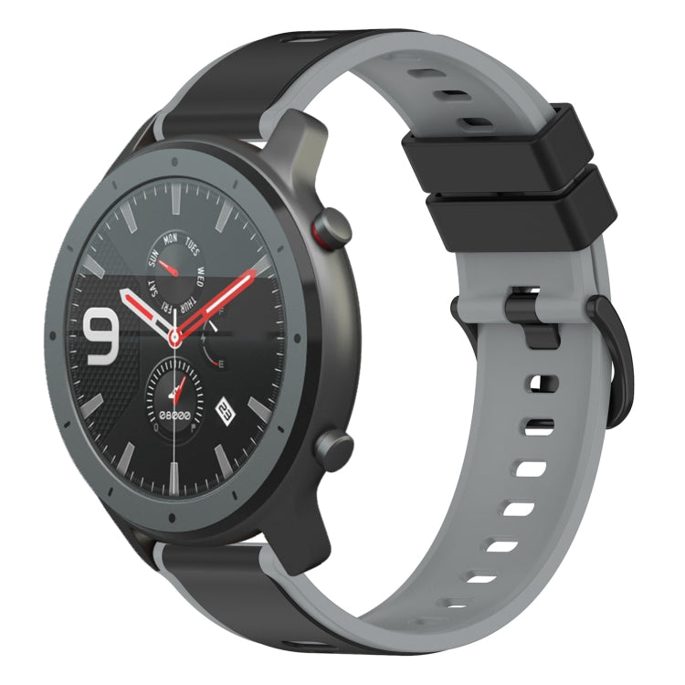 For Amazfit GTR 47mm 22mm Two-Color Silicone Watch Band
