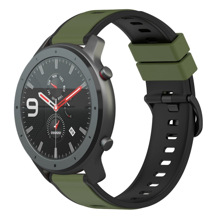 For Amazfit GTR 47mm 22mm Two-Color Silicone Watch Band