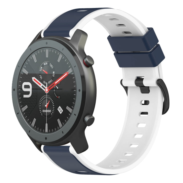For Amazfit GTR 47mm 22mm Two-Color Silicone Watch Band
