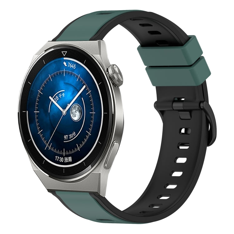 For Huawei Watch GT3 Pro 46mm 22mm Two-Color Silicone Watch Band