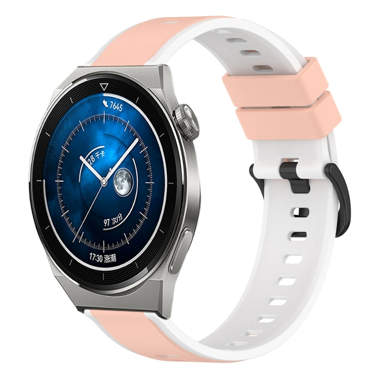 For Huawei Watch GT3 Pro 46mm 22mm Two-Color Silicone Watch Band
