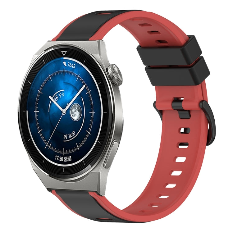 For Huawei Watch GT3 Pro 46mm 22mm Two-Color Silicone Watch Band