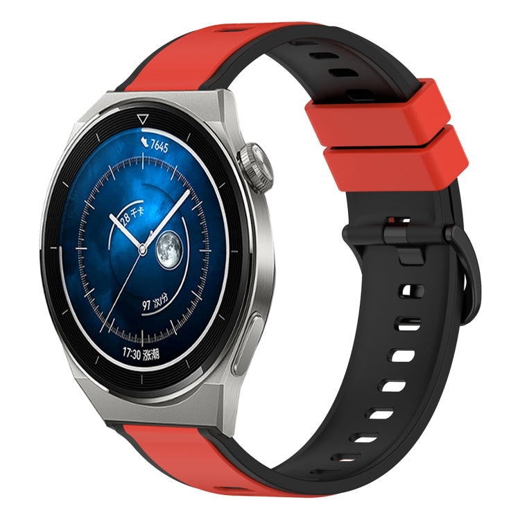 For Huawei Watch GT3 Pro 46mm 22mm Two-Color Silicone Watch Band