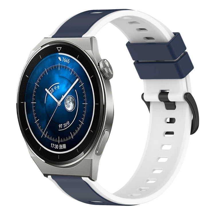 For Huawei Watch GT3 Pro 46mm 22mm Two-Color Silicone Watch Band