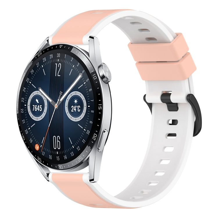 For Huawei Watch GT3 46mm 22mm Two-Color Silicone Watch Band