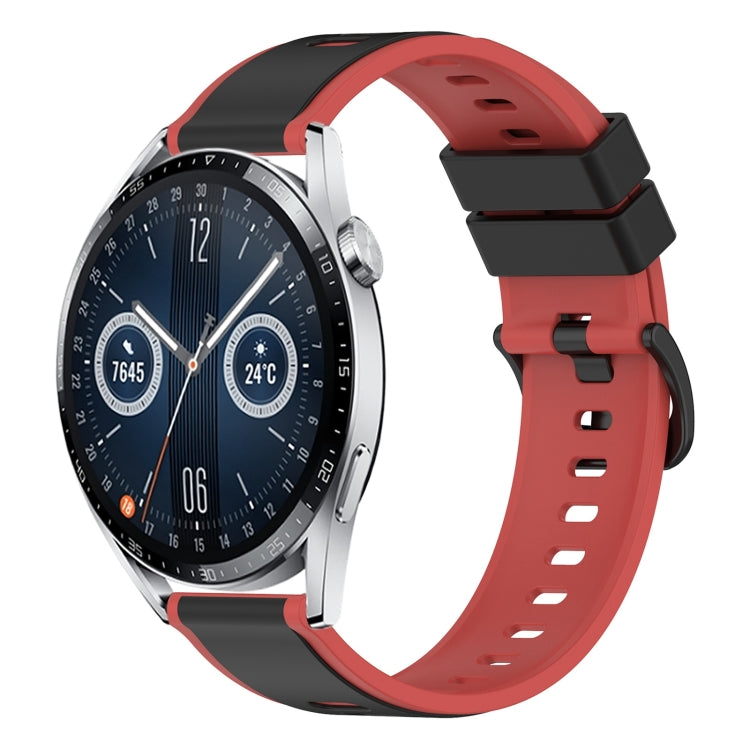 For Huawei Watch GT3 46mm 22mm Two-Color Silicone Watch Band