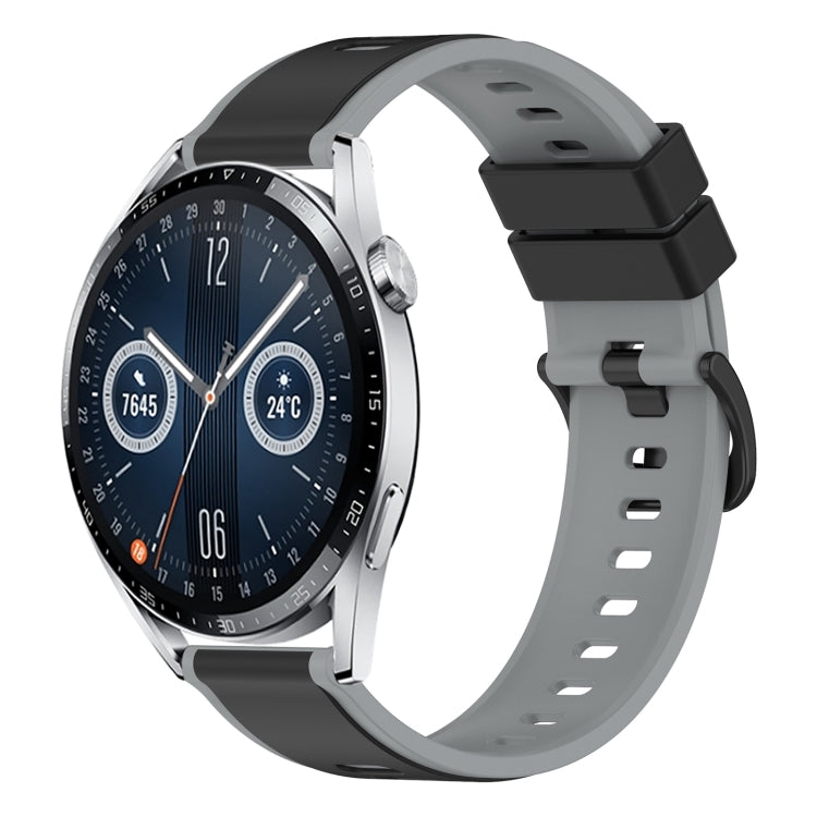 For Huawei Watch GT3 46mm 22mm Two-Color Silicone Watch Band