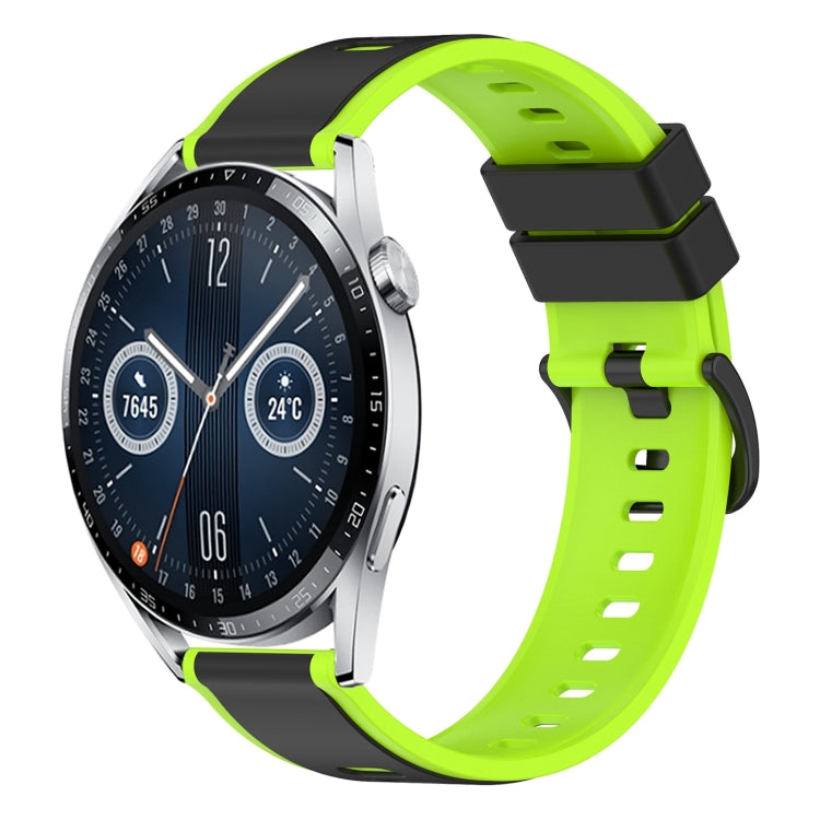For Huawei Watch GT3 46mm 22mm Two-Color Silicone Watch Band