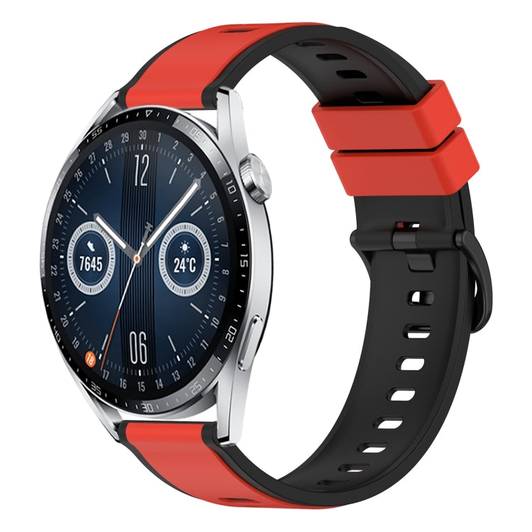 For Huawei Watch GT3 46mm 22mm Two-Color Silicone Watch Band
