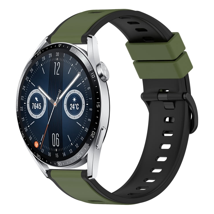 For Huawei Watch GT3 46mm 22mm Two-Color Silicone Watch Band