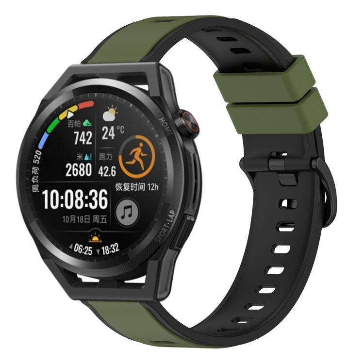 For Huawei Watch GT Runner 22mm Two-Color Silicone Watch Band