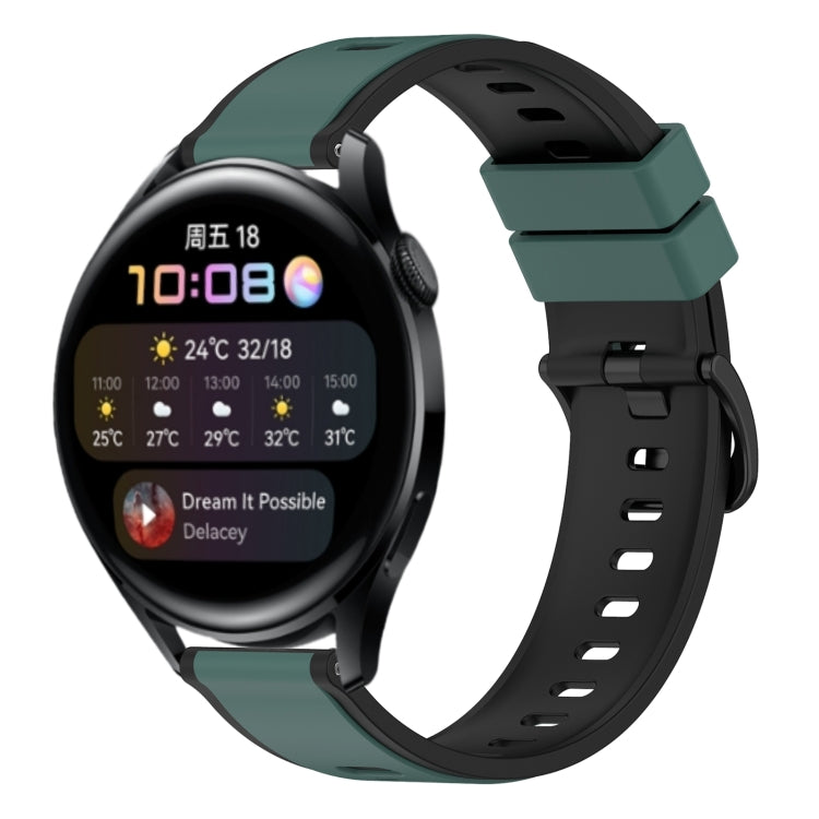 For Huawei Watch 3 22mm Two-Color Silicone Watch Band