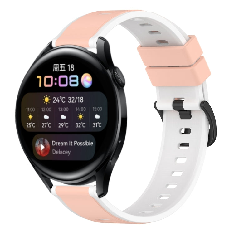 For Huawei Watch 3 22mm Two-Color Silicone Watch Band