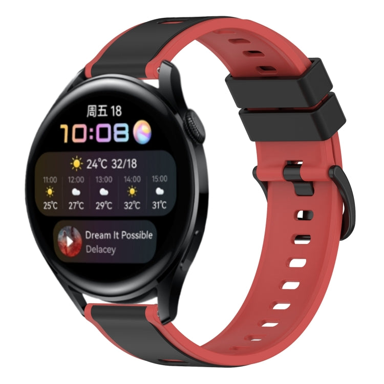 For Huawei Watch 3 22mm Two-Color Silicone Watch Band