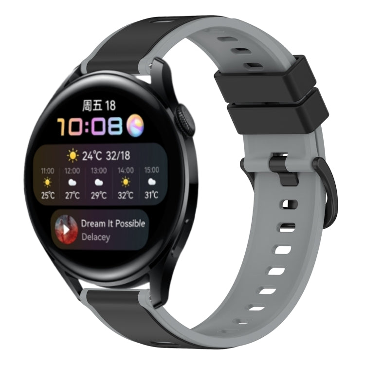For Huawei Watch 3 22mm Two-Color Silicone Watch Band