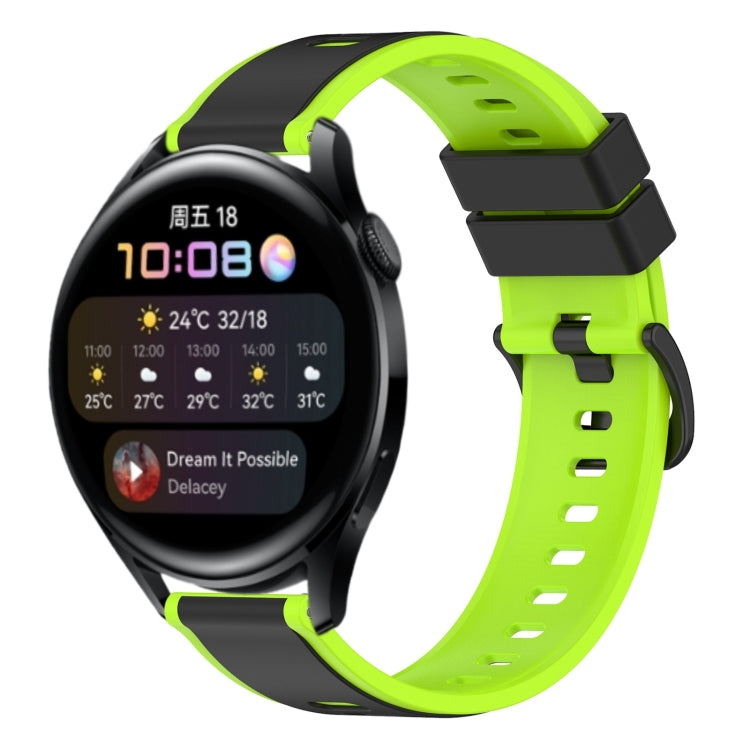 For Huawei Watch 3 22mm Two-Color Silicone Watch Band