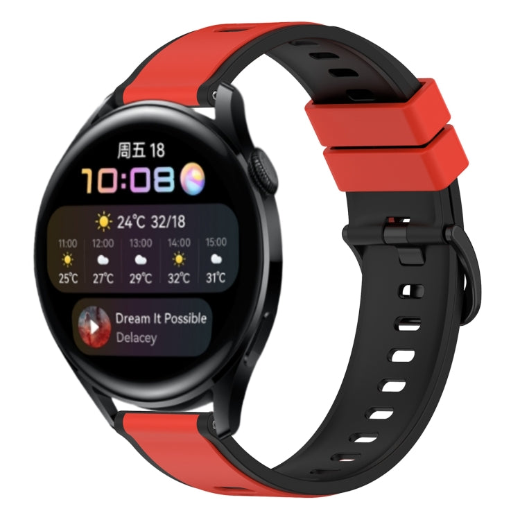 For Huawei Watch 3 22mm Two-Color Silicone Watch Band