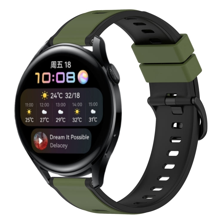 For Huawei Watch 3 22mm Two-Color Silicone Watch Band