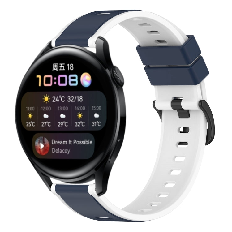 For Huawei Watch 3 22mm Two-Color Silicone Watch Band