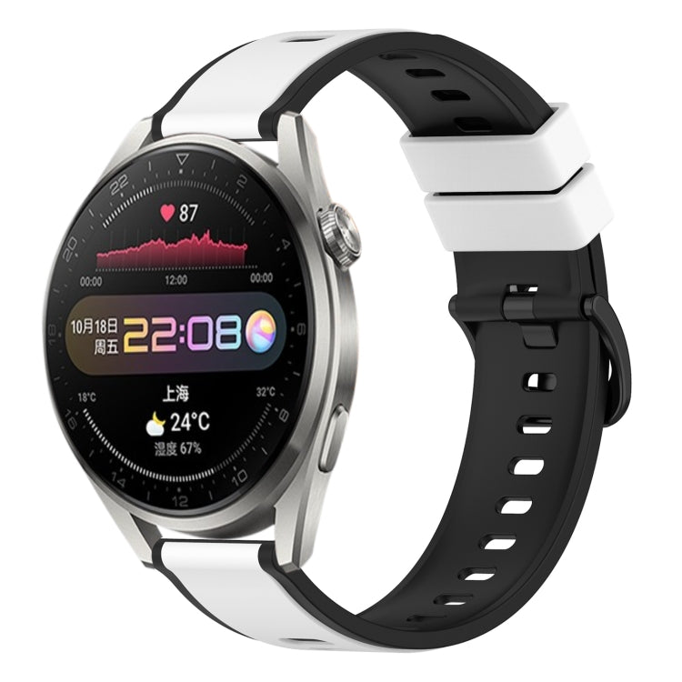 For Huawei Watch 3 Pro 22mm Two-Color Silicone Watch Band