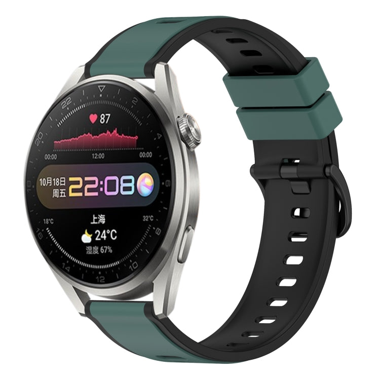 For Huawei Watch 3 Pro 22mm Two-Color Silicone Watch Band