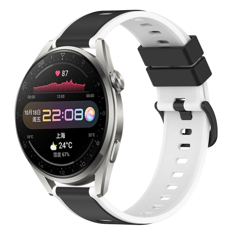 For Huawei Watch 3 Pro 22mm Two-Color Silicone Watch Band