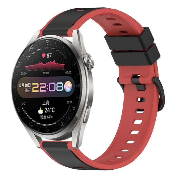For Huawei Watch 3 Pro 22mm Two-Color Silicone Watch Band