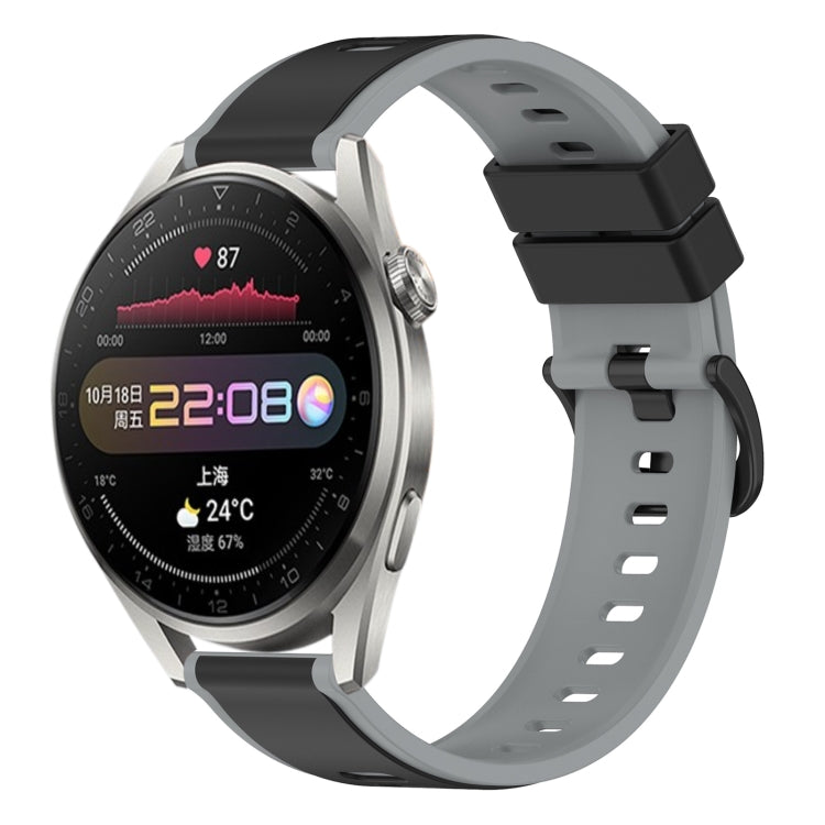 For Huawei Watch 3 Pro 22mm Two-Color Silicone Watch Band