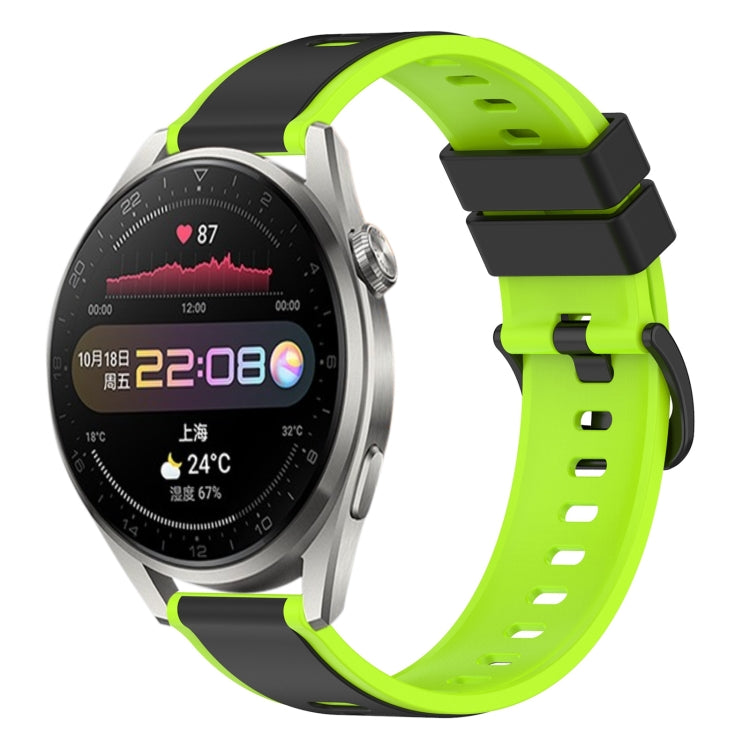For Huawei Watch 3 Pro 22mm Two-Color Silicone Watch Band