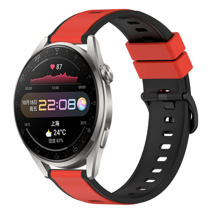For Huawei Watch 3 Pro 22mm Two-Color Silicone Watch Band