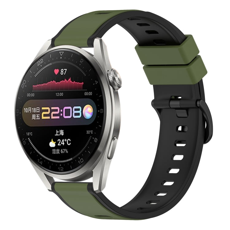 For Huawei Watch 3 Pro 22mm Two-Color Silicone Watch Band