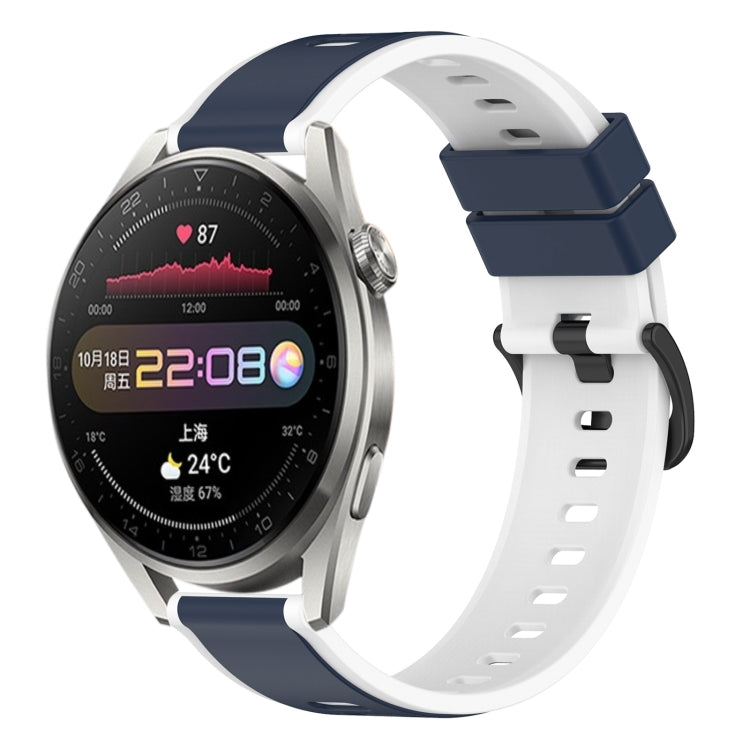 For Huawei Watch 3 Pro 22mm Two-Color Silicone Watch Band